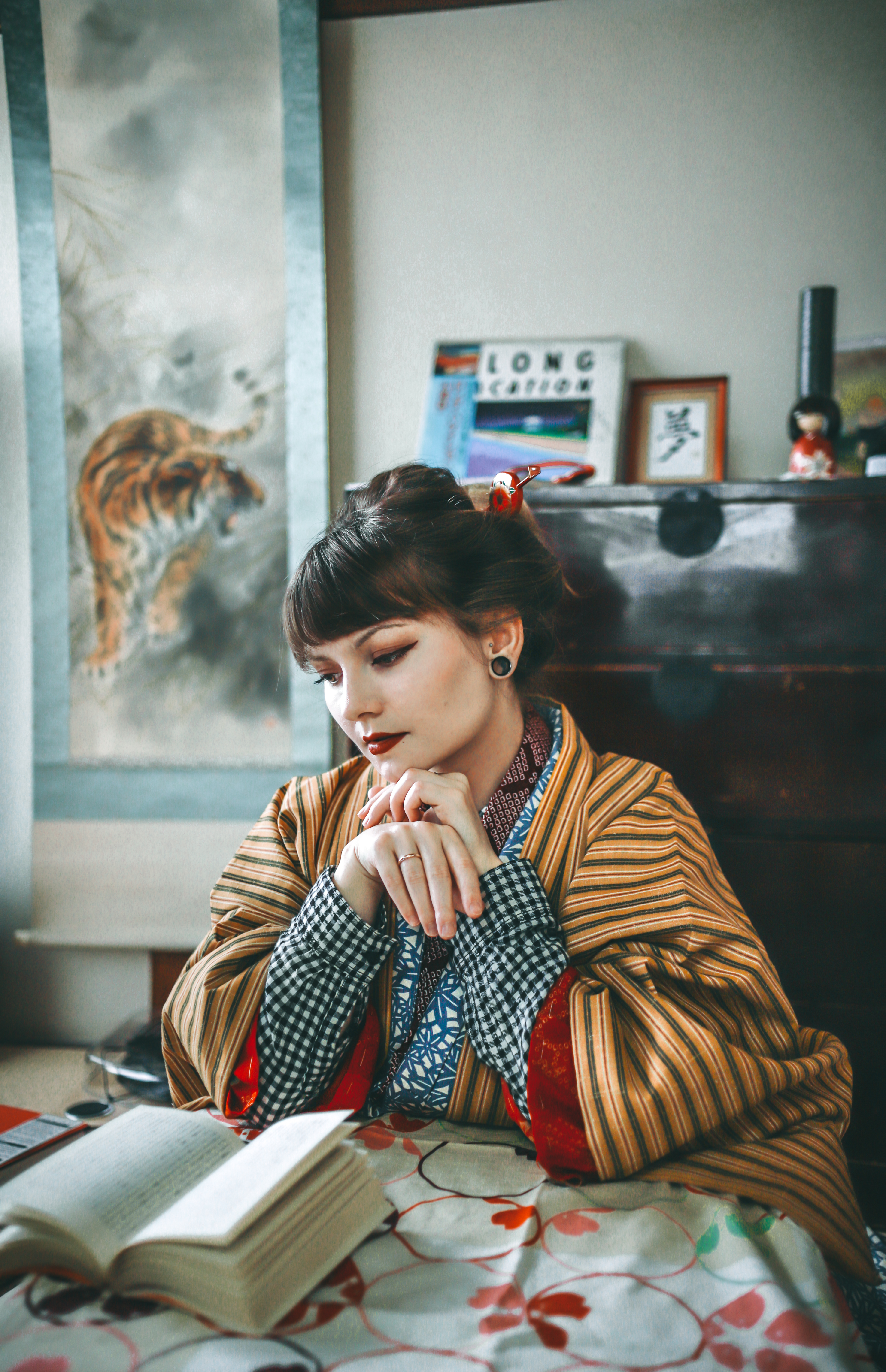 Stasia self portrait image sitting in the Studio